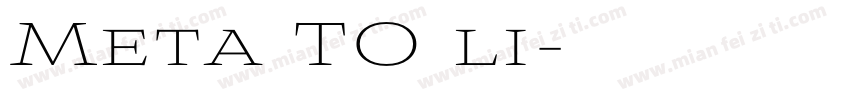 Meta TO li字体转换